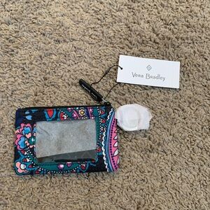 NWT Vera Bradley Lighten Up Zip ID Case Haymarket Paisley